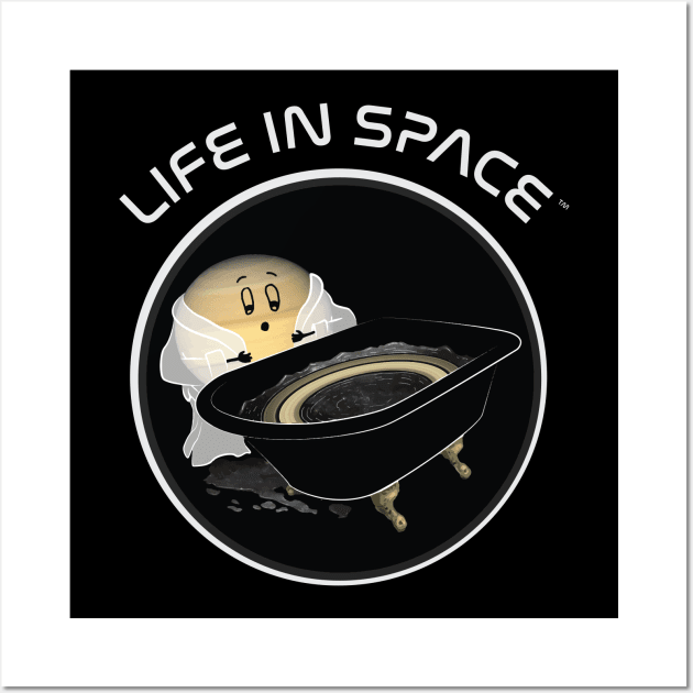 Life in Space: Saturn's Bath Wall Art by photon_illustration